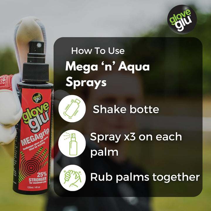 gloveglu Megagrip Aquagrip Aquagrip Herren-Bundle Megagrip Aquagrip, 120 ml Flasche, verbessert Torw