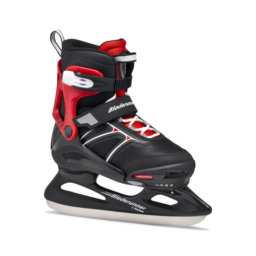 Bladerunner Micro XT Ice Schlittschuh Grössenverstellbar, Jungen, Schwarz/Rot 29-34 (UK: 11J-1 / US: