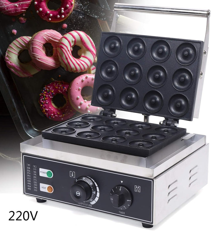 Donut Maker Maschine Kommerzielle Nutzung|Antihaft 220V Elektrische 12pcs Donut Backmaschine|1500KW