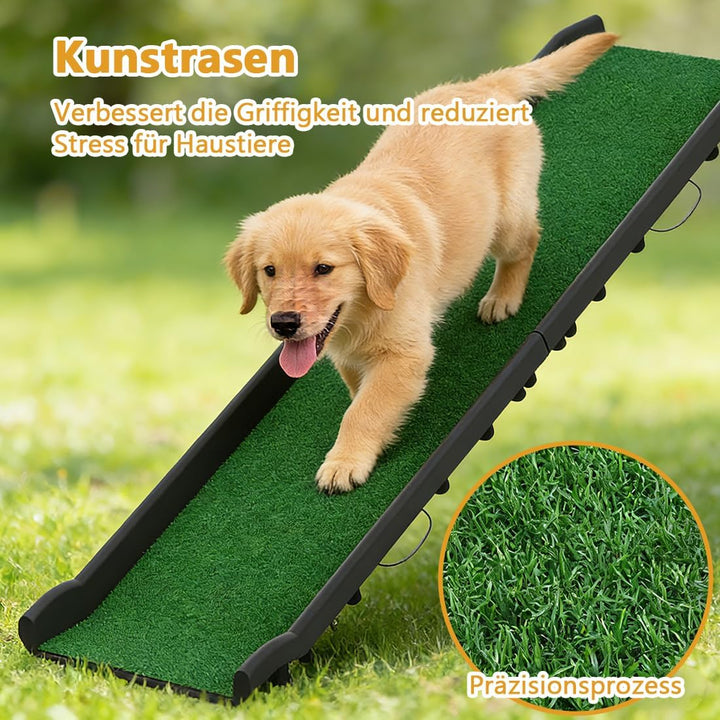 Hunderampe Klappbar Auto Hundetreppe Anti-Rutsch Hund Autorampe Kofferraumrampe Hunde-Treppe für Hau