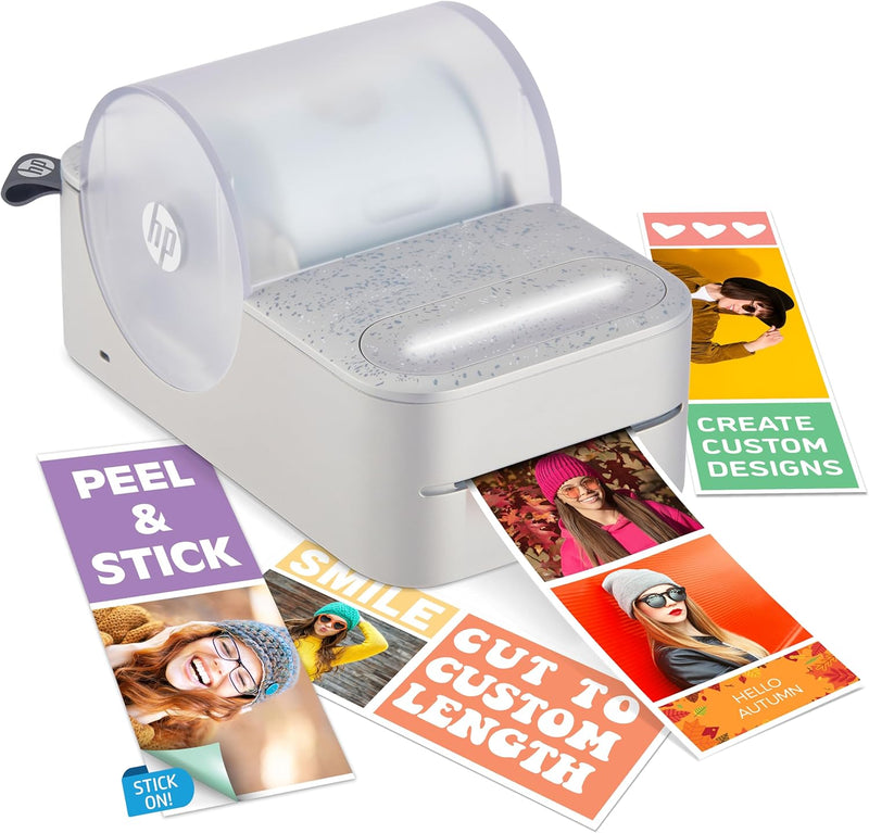 HP Sprocket Panorama Instant- Tragbarer Farbetiketten- und Fotodrucker (Grau). Personalisieren Sie D