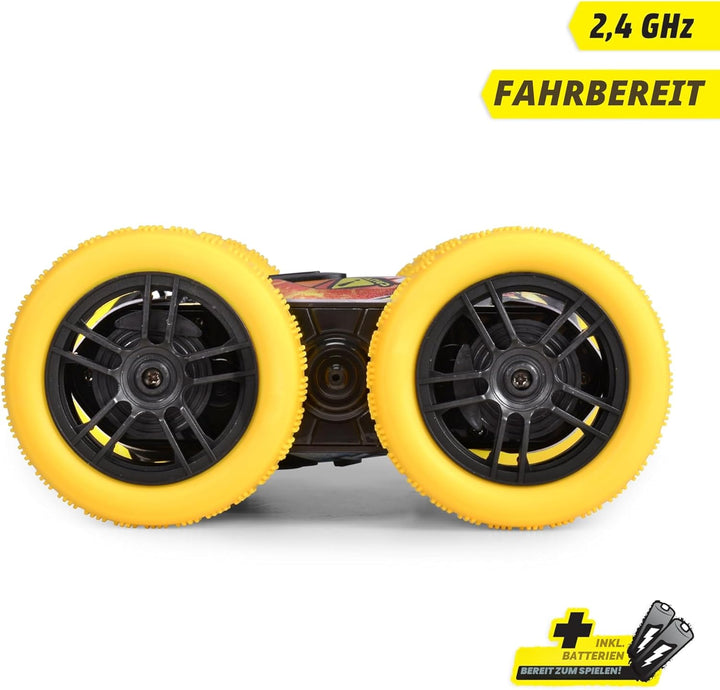 Dickie Toys - RC Auto Fire 'n' Frost Flippy (16 cm) - ferngesteuertes Auto ab 6 Jahre mit 360°-Flips