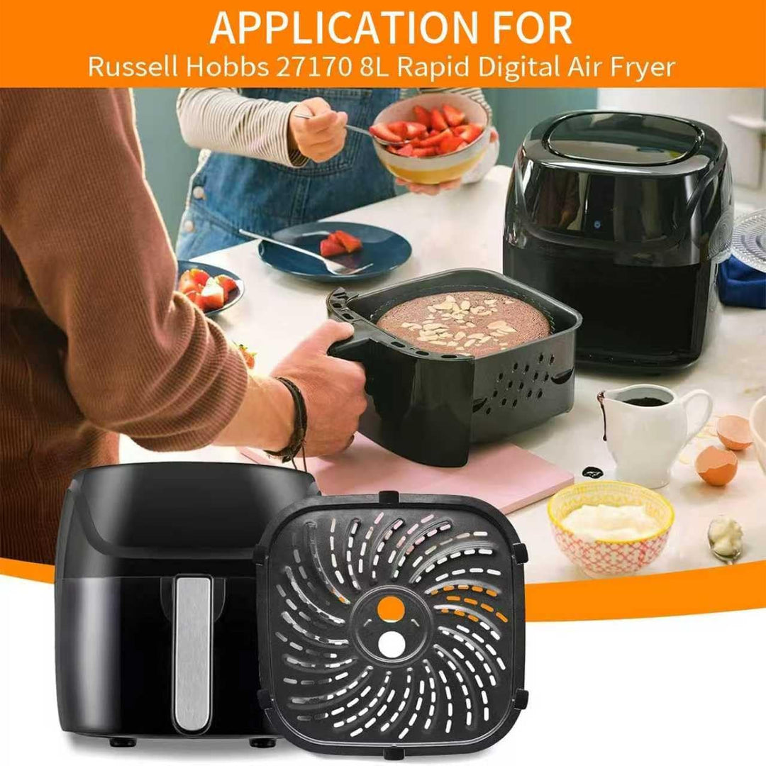 Ersatz-Grillplatte für Russell Hobbs SatisFry Airfryer 8L 27170-56, 24x24cm Ersatzteil Heissluftfrit
