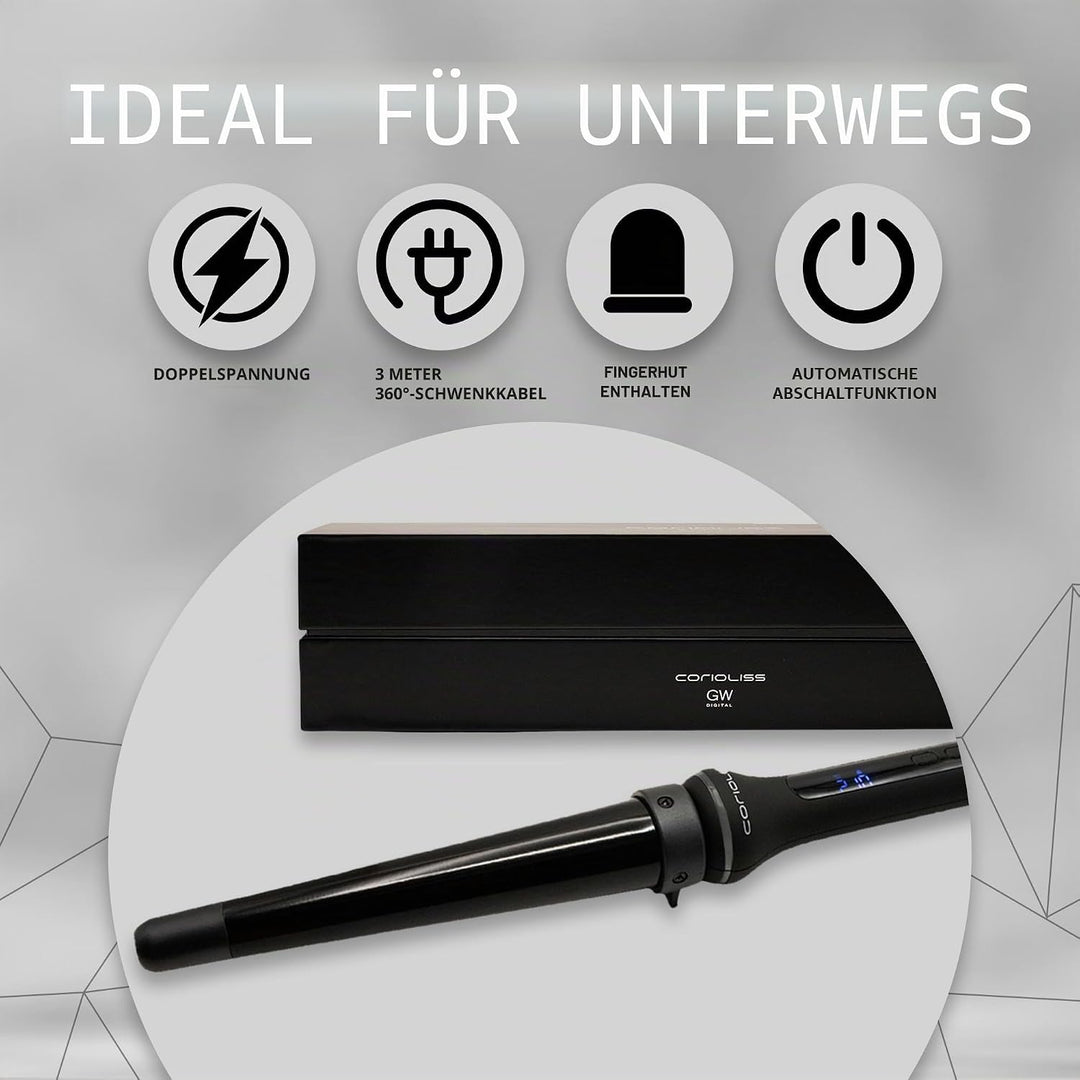 CORIOLISS | Glamour Wand | Lockenstab für Frauen | Haarkräusler für langes und kurzes Haar | Profess