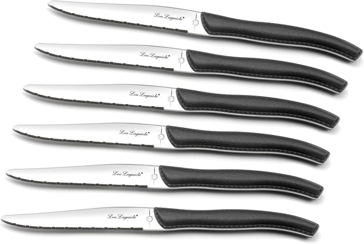 Amefa Steakmesser Set SKY LAG 6-teilig Schwarz 13/0 Klingenstahl hochglanzpoliert Kunststoffgriff in