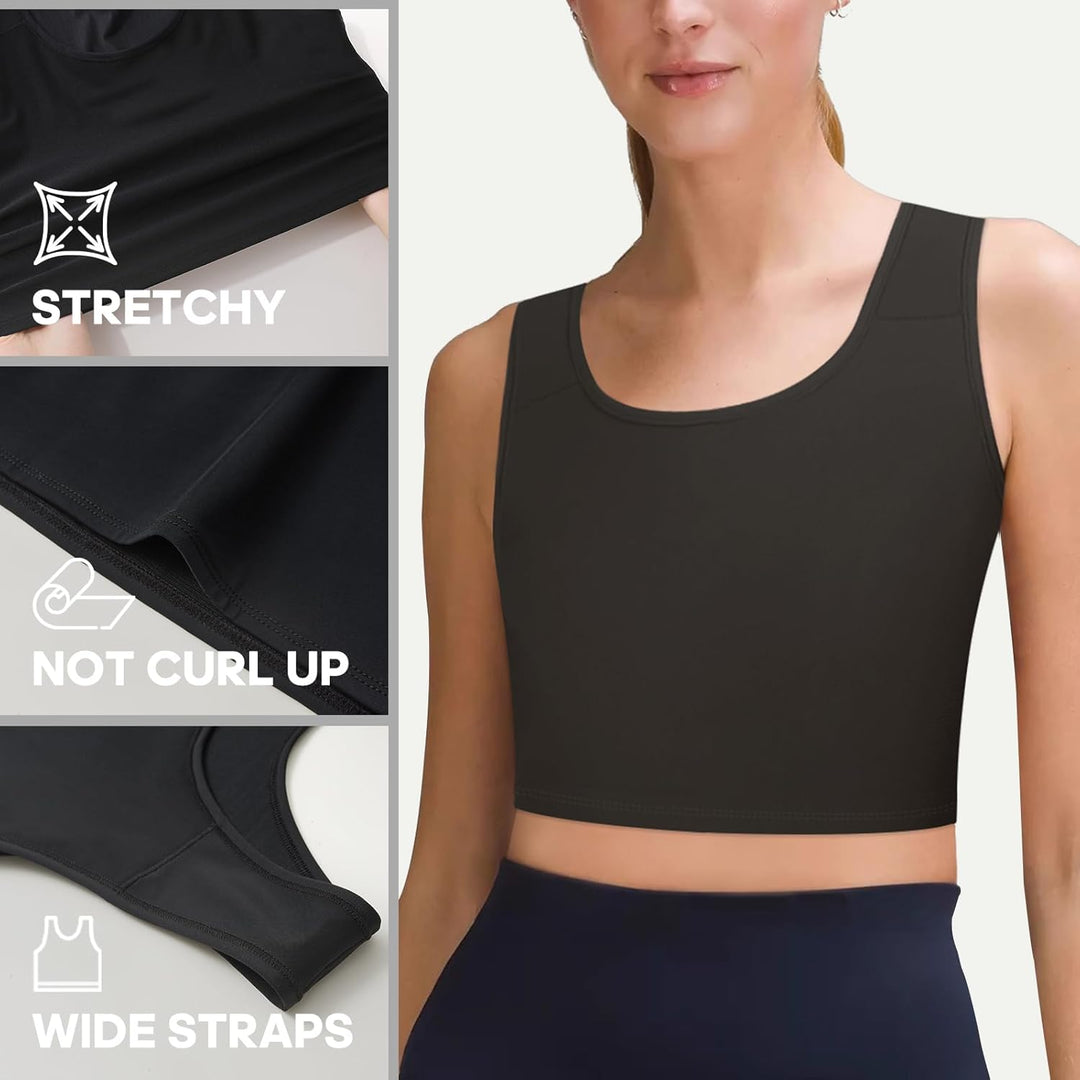 Transgender Brust Binder FTM Binder Trans Halb Breast Binder BH Kompression Tank Top Schwarz 4XL, Sc