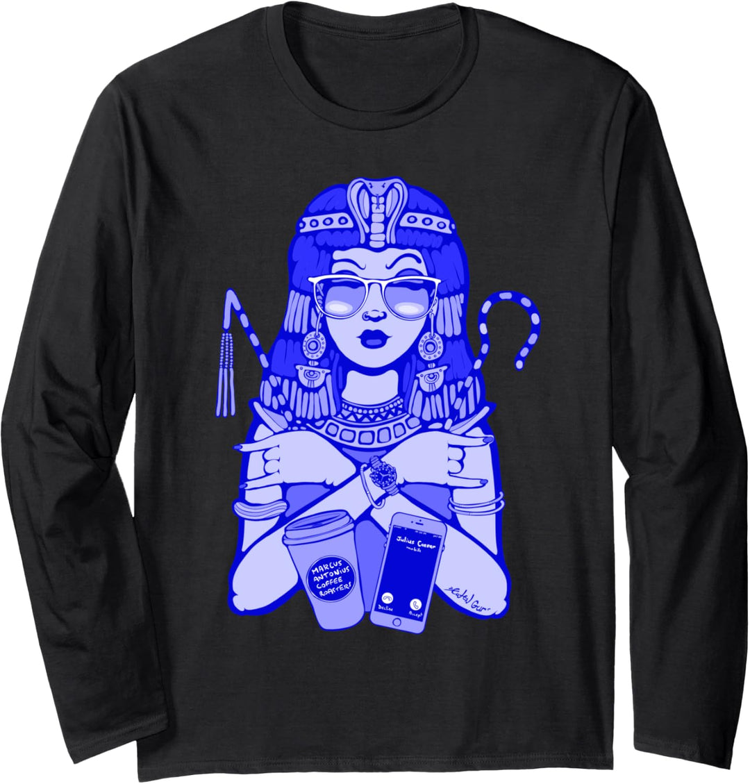 CEO Cleopatra – Electric Blue Langarmshirt
