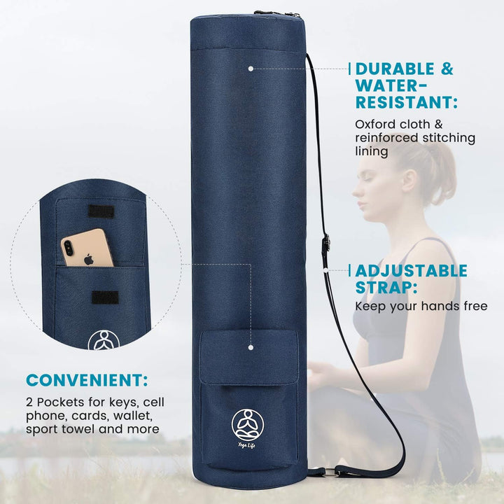 Gonex Yogatasche, Yogamatte Tasche Durchgehender Reissverschluss für Robuste wasserdichte Yogamatten