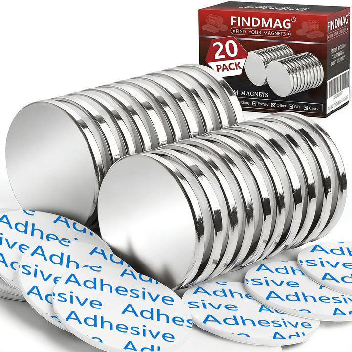 20 Stück 30 x 3 mm Magnete Stark, 8 kg ziehen Starke Magnet, Neodym Magnet, Magnete Selbstklebend St