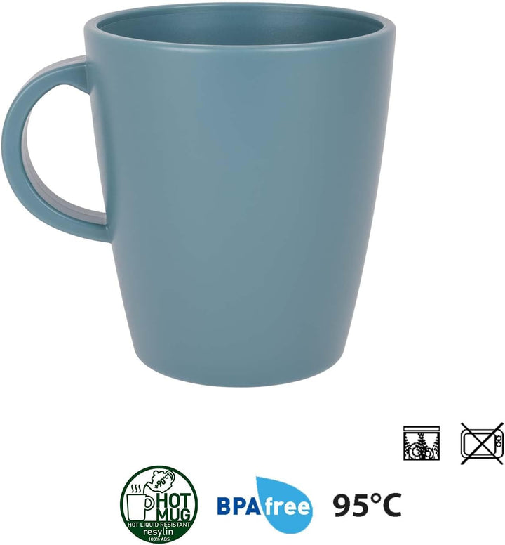 BRUNNER: Melamin Geschirr-Set Camping | 16-Teilig - Teller & Kaffe-Becher für 2-4 Personen | DOLOMIT