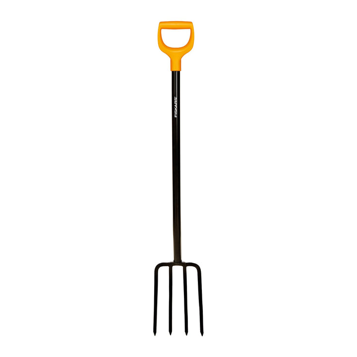 Fiskars Spatengabel für harte, steinige Böden, Mit 4 Zinken, Länge 122 cm, Hochwertige Stahl-Zinken/