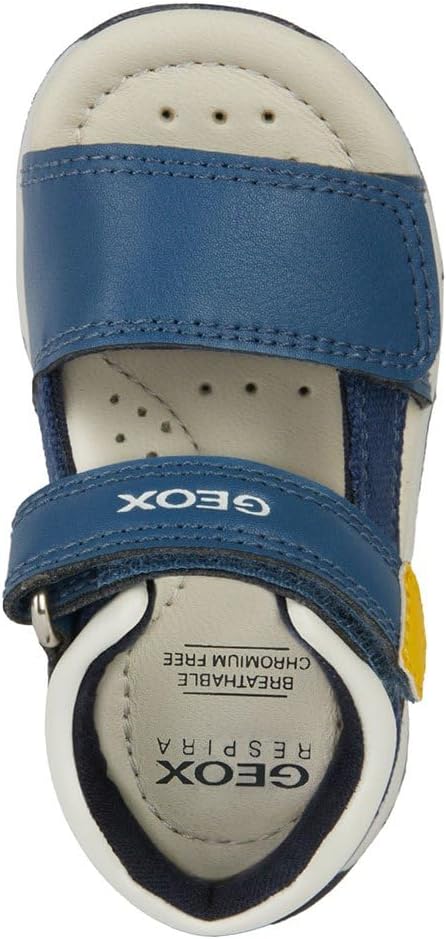 Geox Baby-Mädchen B Sandal Tapuz Girl Erste Schritte 21 EU Avio Dk Yellow, 21 EU Avio Dk Yellow