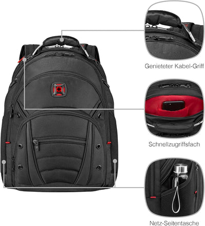 WENGER Synergy Pro Ballistic Laptop-Rucksack mit Tablet-Fach, Notebook bis 16 Zoll, Tablet bis 10 Zo