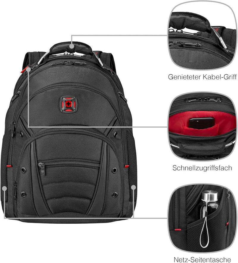 WENGER Synergy Pro Ballistic Laptop-Rucksack mit Tablet-Fach, Notebook bis 16 Zoll, Tablet bis 10 Zo