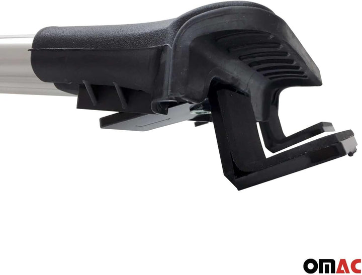 OMAC Dachträger Grundträger kompatibel mit Dacia Duster 2010-2014 Alu Silber 2 TLG