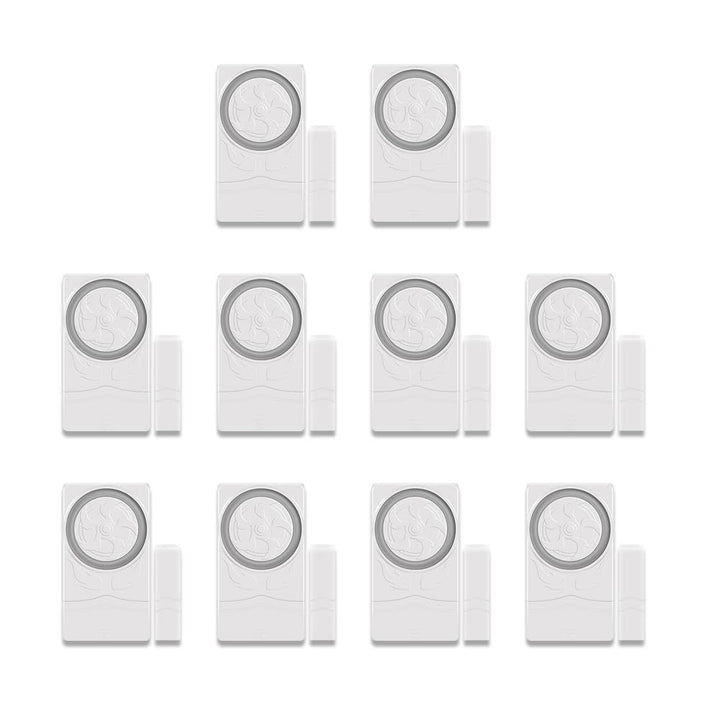 Mengshen Drahtloser Türfensteralarm, 10Er-Pack, Kleiner Magnetischer Eingangssensor, Alarmton Mit 11