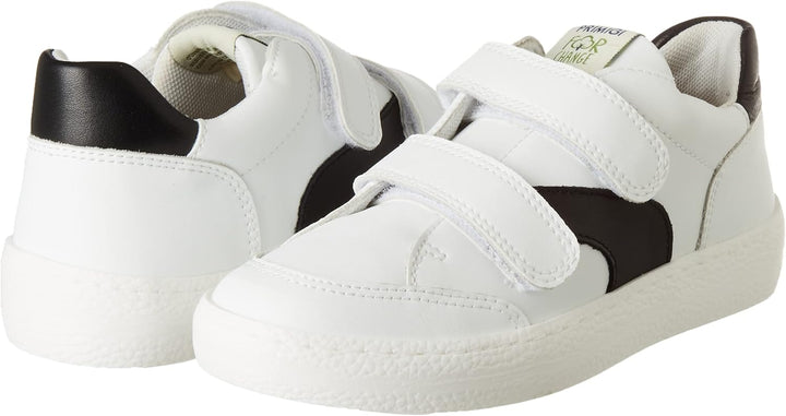 PRIMIGI Unisex Kinder Pun 19200 Sneaker 28 EU Bianco Nero, 28 EU Bianco Nero