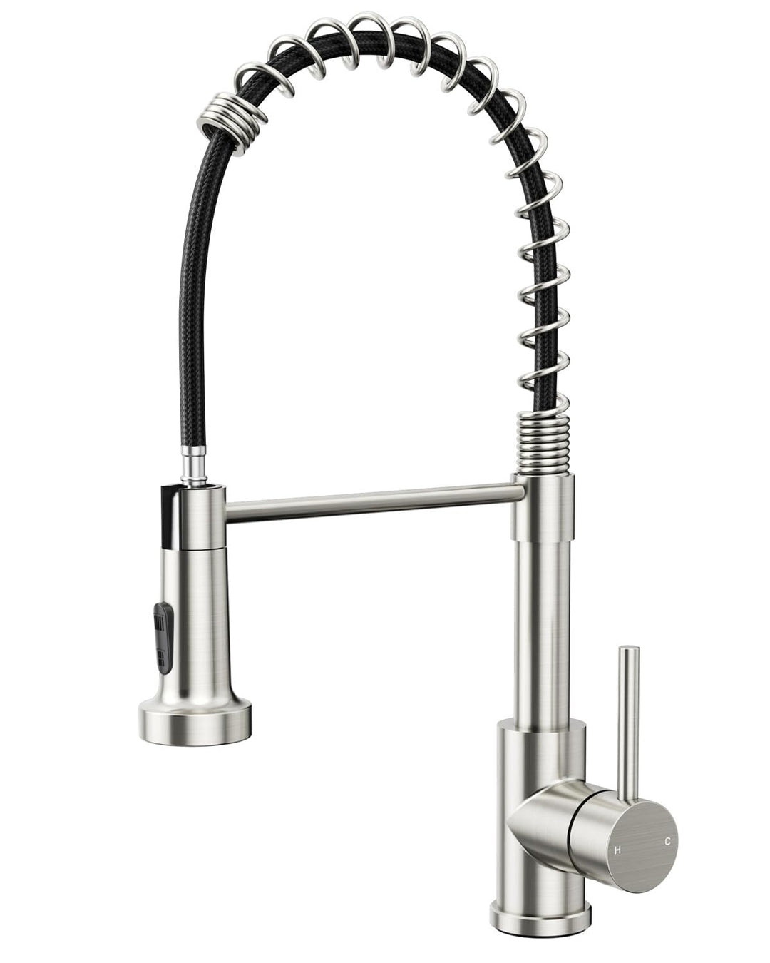 Rainsworth Wasserhahn Küche Edelstahl Herausziehbare - Zwei Wasserstrahlarten Hochdruck Küchenarmatu
