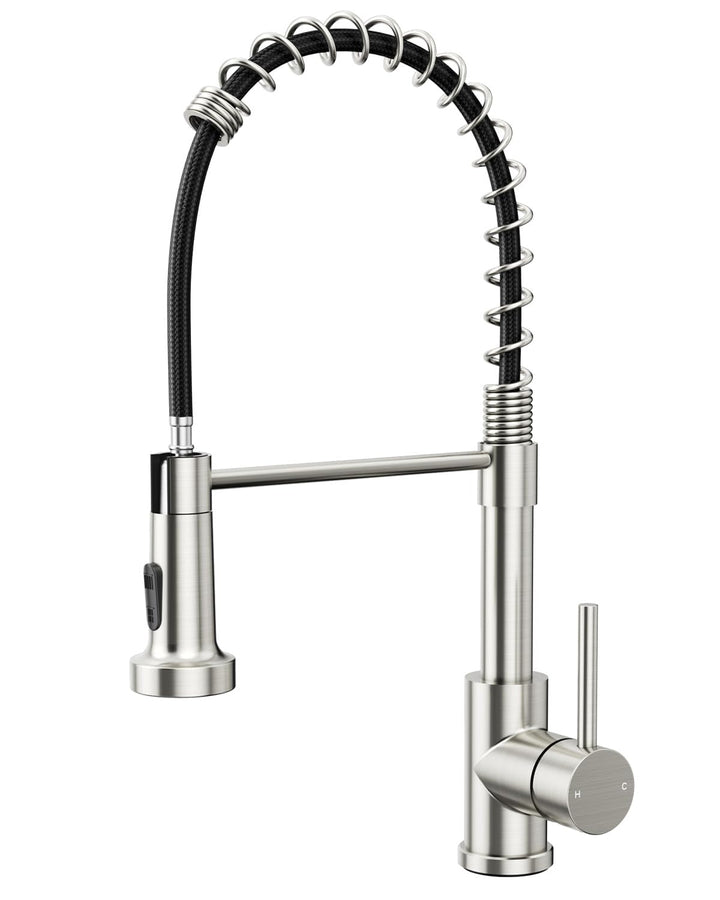 Rainsworth Wasserhahn Küche Edelstahl Herausziehbare - Zwei Wasserstrahlarten Hochdruck Küchenarmatu
