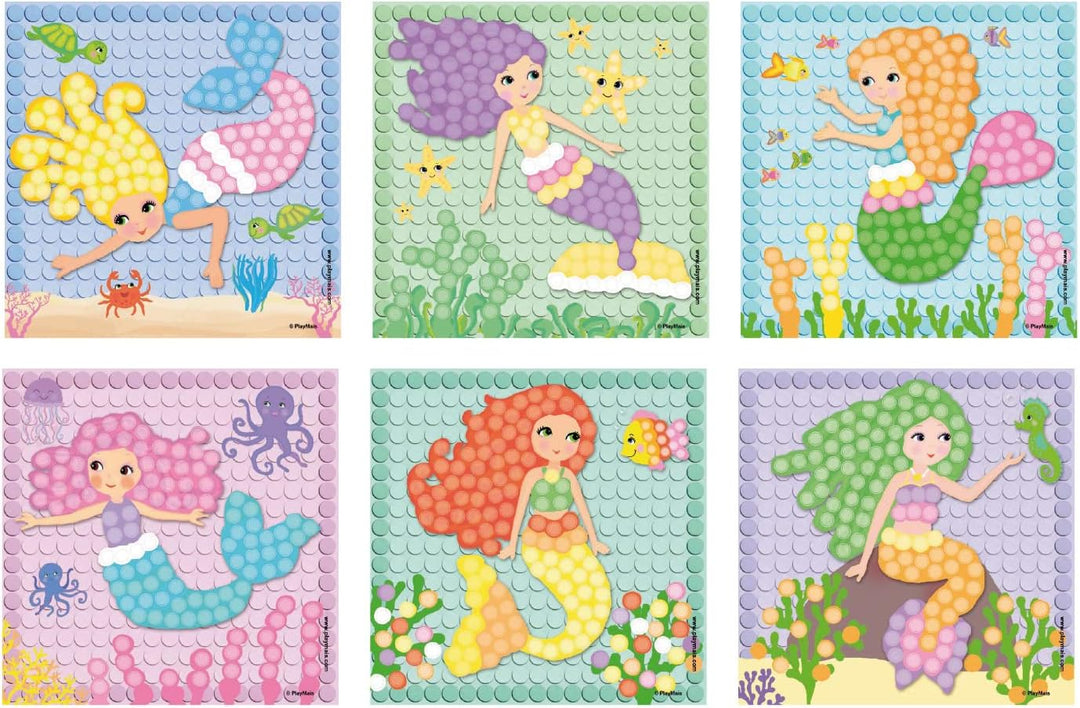 Playmais MOSAIC Dream Mermaid Kreativ-Set zum Basteln für Kinder ab 5 Jahren | Über 2.300 Stück & 6