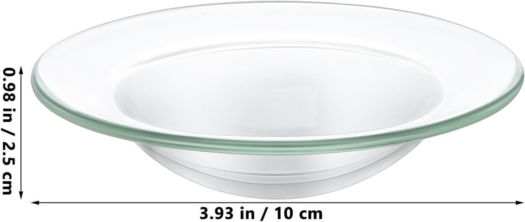 5 Stück Ersatzschale für Ölwärmer Wachsschmelzhalter aus Glas Runde Aromatherapie Kerzenwärmerplatte
