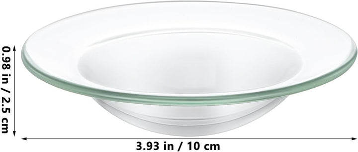 5 Stück Ersatzschale für Ölwärmer Wachsschmelzhalter aus Glas Runde Aromatherapie Kerzenwärmerplatte