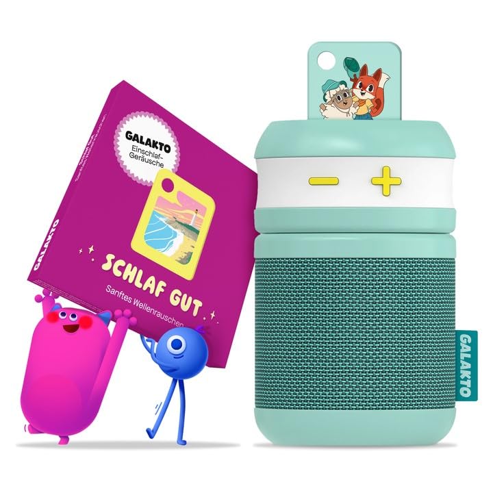 Galakto - Kinder Musik- und Hörspielplayer für zuhause und unterwegs, inkl. 2 Audio-Token, Fox & She