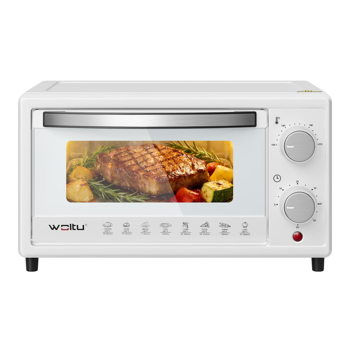WOLTU Minibackofen 12 Liter, 800 Watt Toasterofen | Pizzaofen | Backblech mit Timer Mini Backofen fü