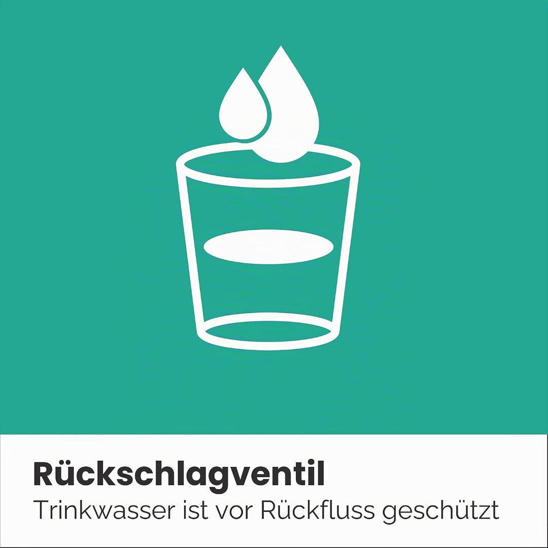 hansgrohe FixFit Fine S - Schlauchanschluss Dusche, universaler Wandanschluss mit Rückflussverhinder