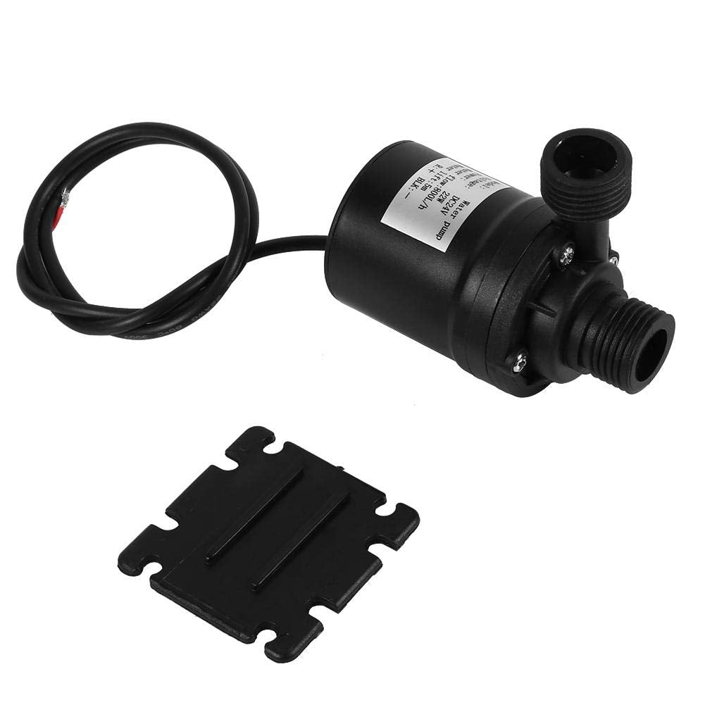 Raguso DC 24V Heisswasser Umwälzpumpe Solarenergie Bürstenloses Motoraquarium Tauchboot 800L/H 5M Ho
