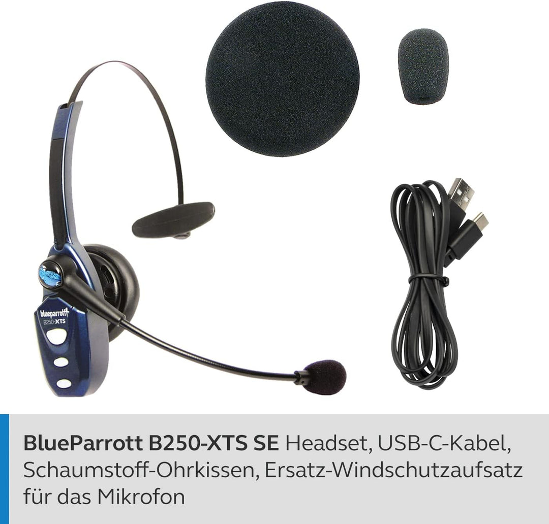 Jabra BlueParrott B250-XTS SE Bluetooth 5.0 On-Ear-Mono-Headset - für lärmintensive Umgebungen - 91%