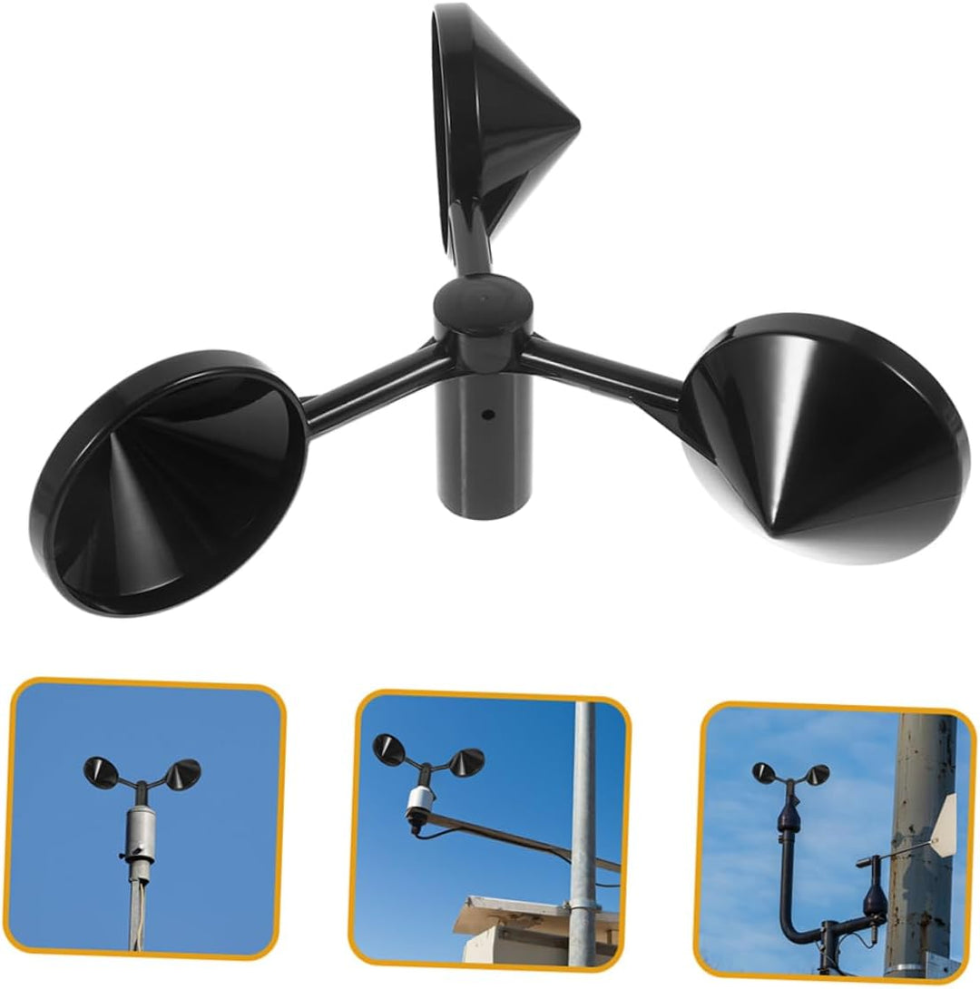 Yardwe 2 Stück Windmessbecher Aus Abs 3-tassen Anemometer Sensor Ersatzteil Für Windgeschwindigkeits