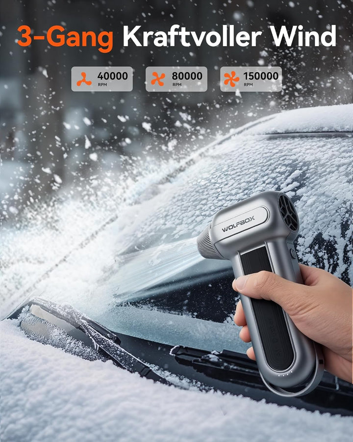 WOLFBOX MF100 Electric Air Duster-150000RPM Super Power Cordless Air Duster, wiederaufladbare Luftge