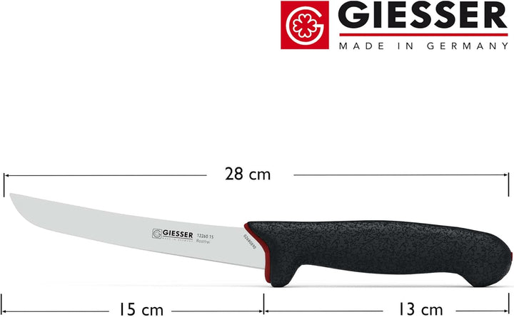 Giesser seit 1776 - Made in Germany - Ausbeinmesser rutschfest PrimeLine, gebogene Klinge 15 cm, sch