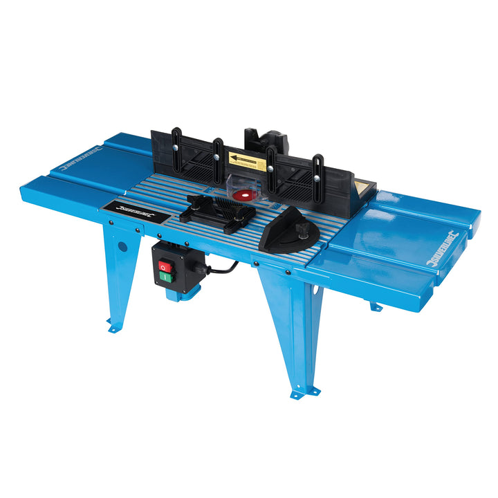 Silverline Heimwerker-Frästisch mit Winkelmesser, 1 Stück, blue, 460793, 850 x 335 mm 1 Blue, 1 Blue