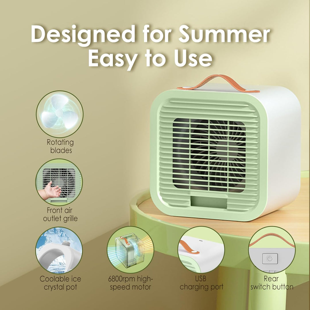 Mobile Klimaanlage, Mini Ventilator USB, Mobiles Klimagerät für Zuhause Büros Räumen, Mobile Klimage