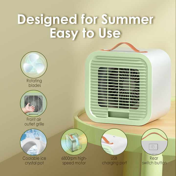 Mobile Klimaanlage, Mini Ventilator USB, Mobiles Klimagerät für Zuhause Büros Räumen, Mobile Klimage