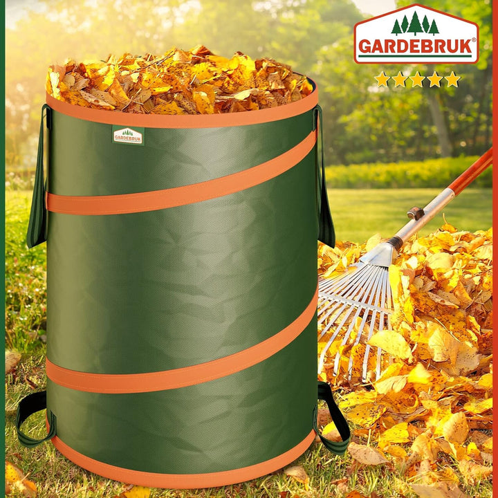 GARDEBRUK® Gartenabfallsack 3x165 Liter 30 kg Belastbarkeit stabil robust abwaschbar Garten Pop up R