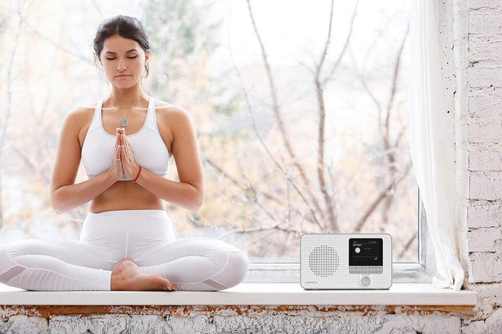 LEMEGA IR1 Tragbares WiFi Internetradio,DAB/DAB+/FM Digitalradio,Bluetooth,Doppelwecker,Schlaf-Snooz