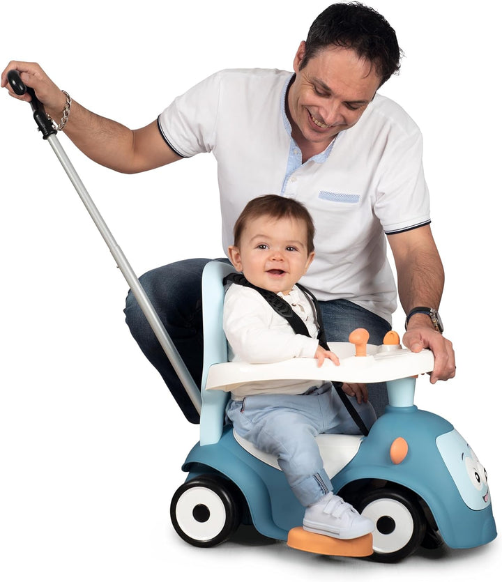 Smoby - Maestro Balade Blau - Komfortables Rutscherfahrzeug mit 3 Verwendungsfunktionen, Schiebewage