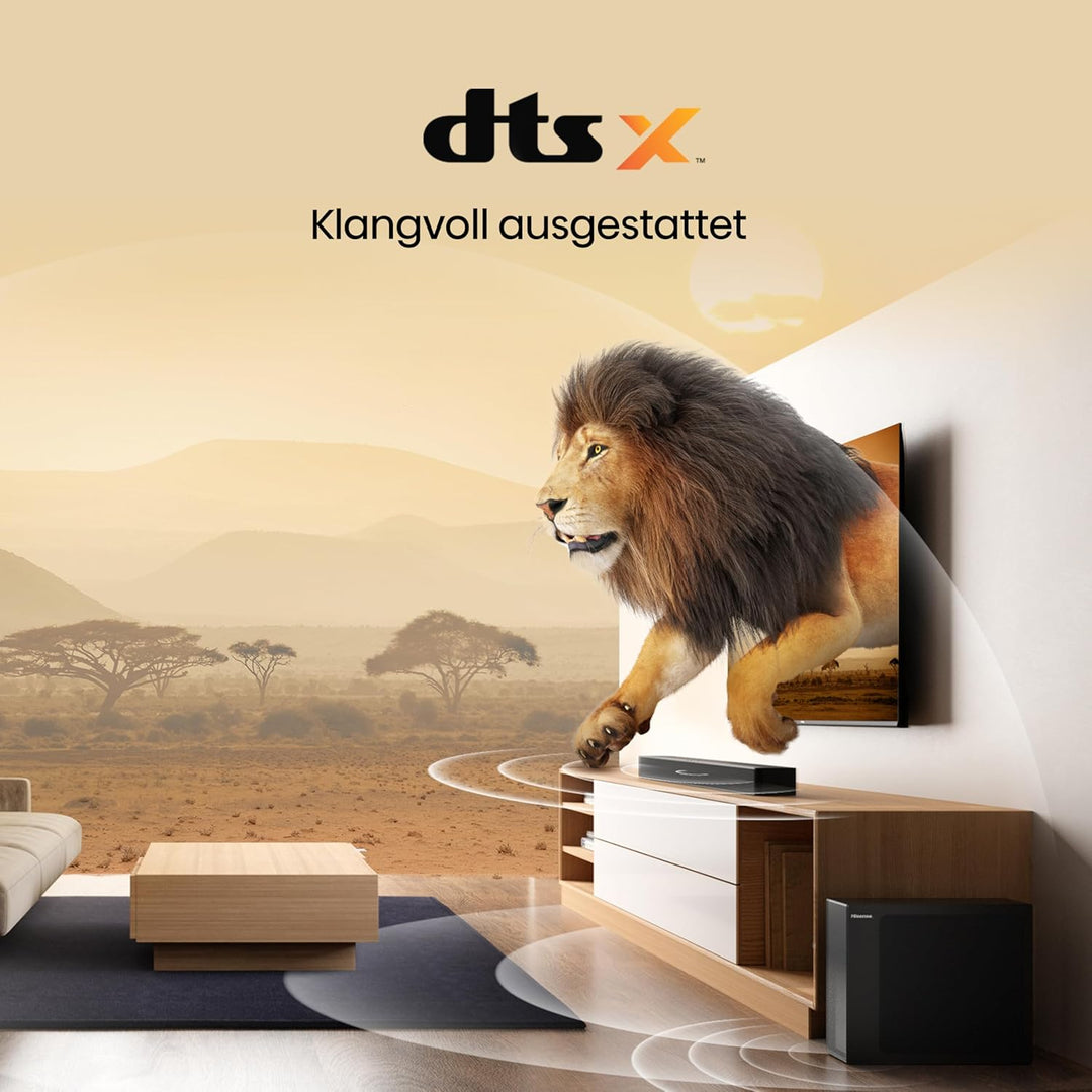 Hisense HS2100 2.1 Soundbar Home Theater System mit kabellosem Subwoofer, 240W, Dolby Audio, Bluetoo