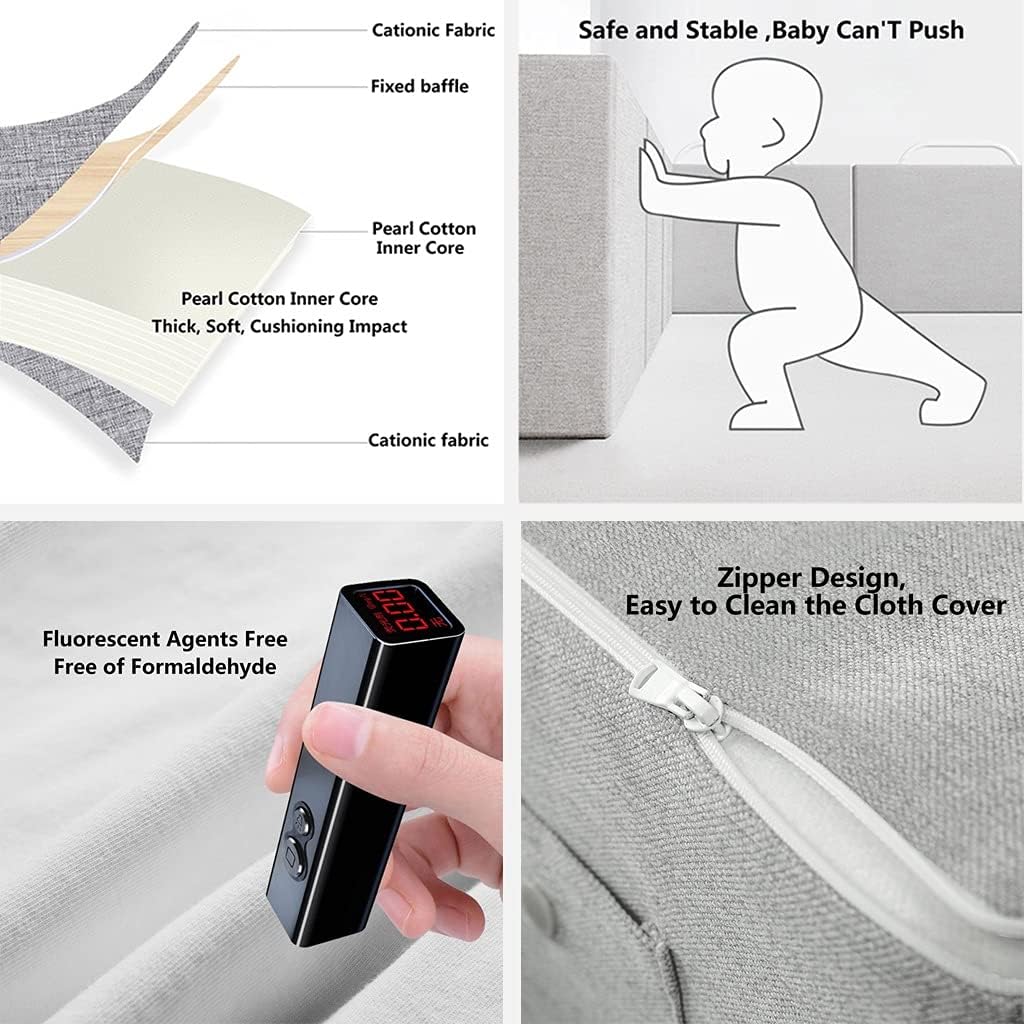 Absturzsicheres Bettgitter, 40-60cm Verstellbares Stahlrohr, Rausfallschutz Bett Bettgitter Bettschu