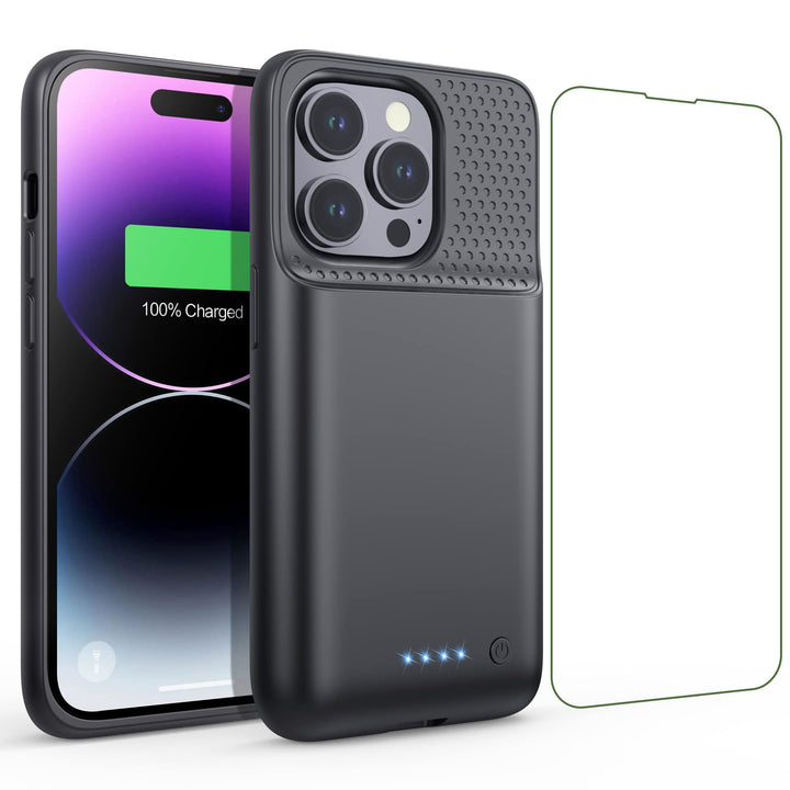 Feob Akkuhülle für iPhone 14 Pro,【2023 Neueste】 7200mAh Smart Battery Case Zusatzakku Ladehülle Trag