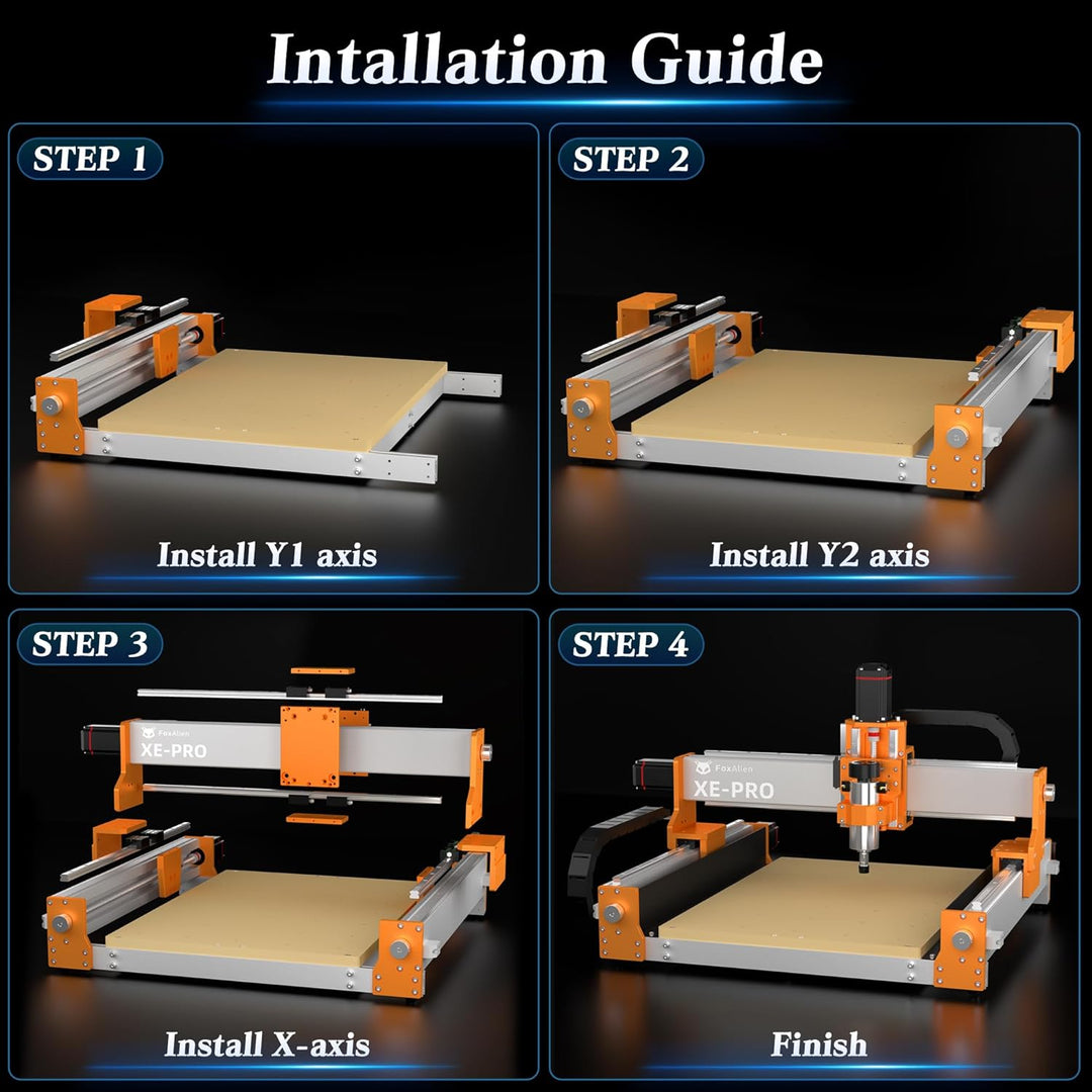 FoxAlien X & Y Achse Linearschienen Upgrade Kit für XE-PRO CNC Fräs/Fräsmaschine
