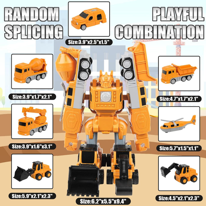 Magnetische Transformers Spielzeug für Kinder, Verformung Roboter Baustellenfahrzeuge Auto Spielzeug