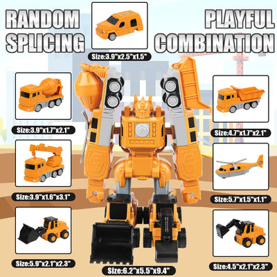 Magnetische Transformers Spielzeug für Kinder, Verformung Roboter Baustellenfahrzeuge Auto Spielzeug