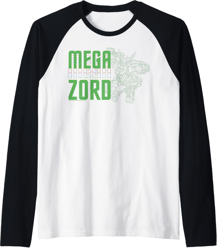 Power Rangers Megazord Line Art Stack Raglan