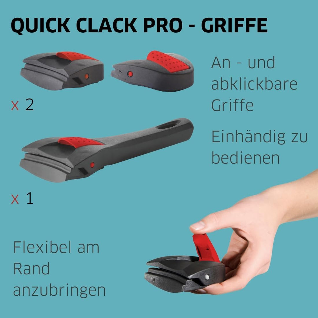 Quick Clack Pro Glasdeckel Ø 24cm, Kochtopf-Zubehör, Ersatzteile Kochzubehör, Deckel passend zu Topf