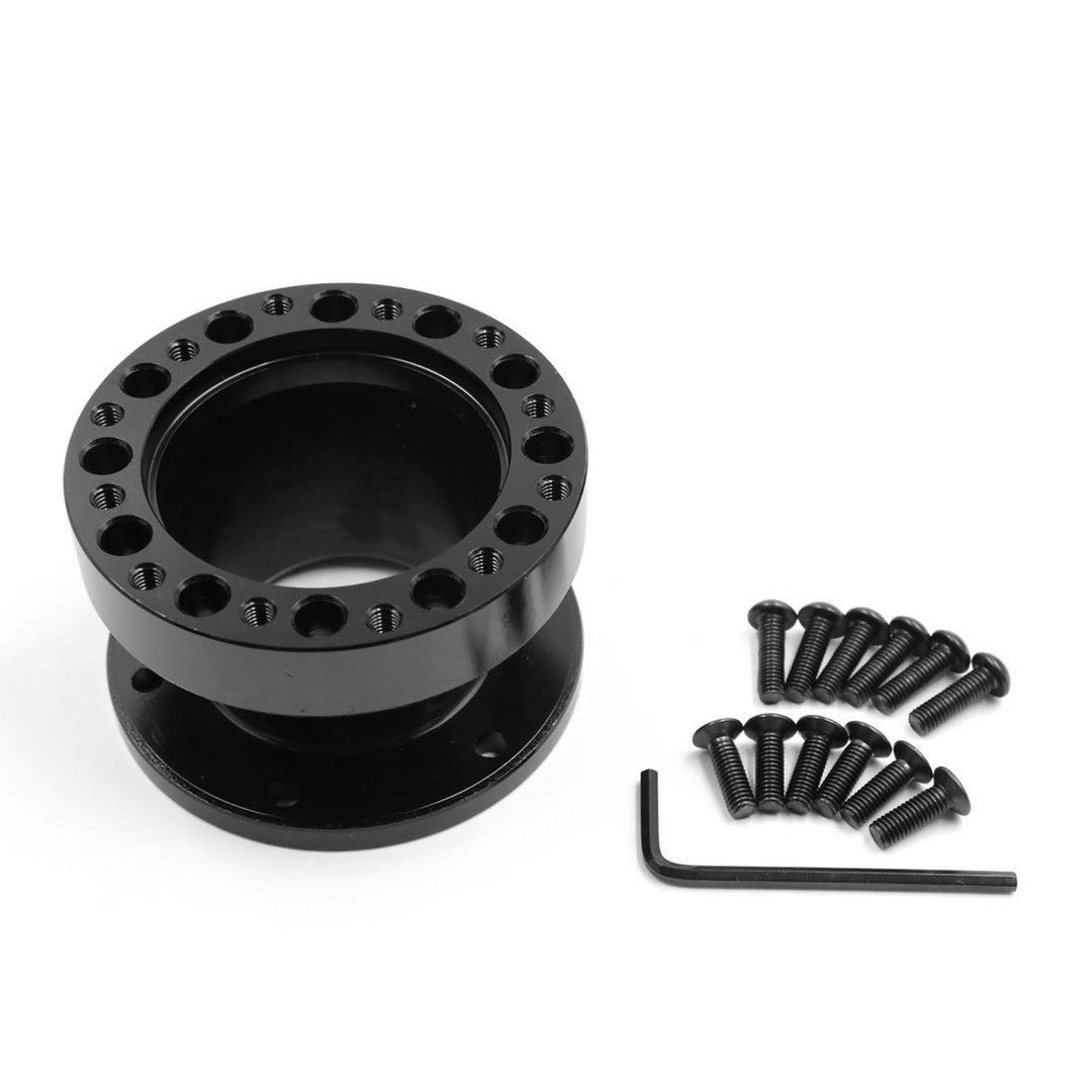 sourcing map Lenkradnabenadapter Abstandshalter Aluminiumlegierung für Auto 51mm Schwarz de