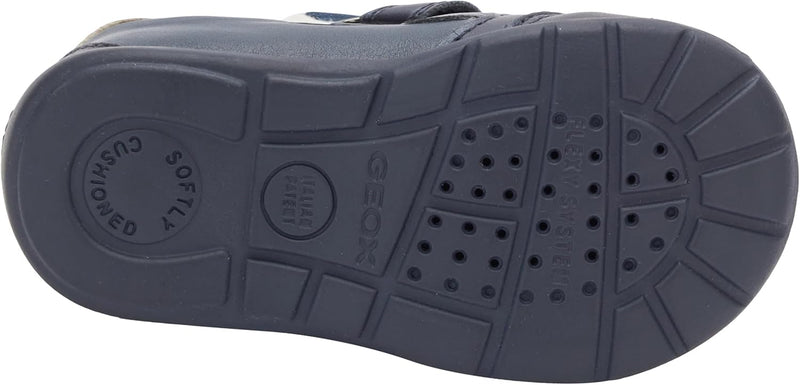 Geox Baby-Mädchen B Elthan Girl B Sneaker 18 EU Navy Dk Silver, 18 EU Navy Dk Silver